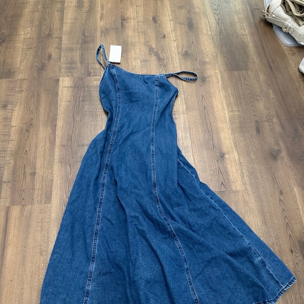 Zara Blue Asymmetrical Denim Dress